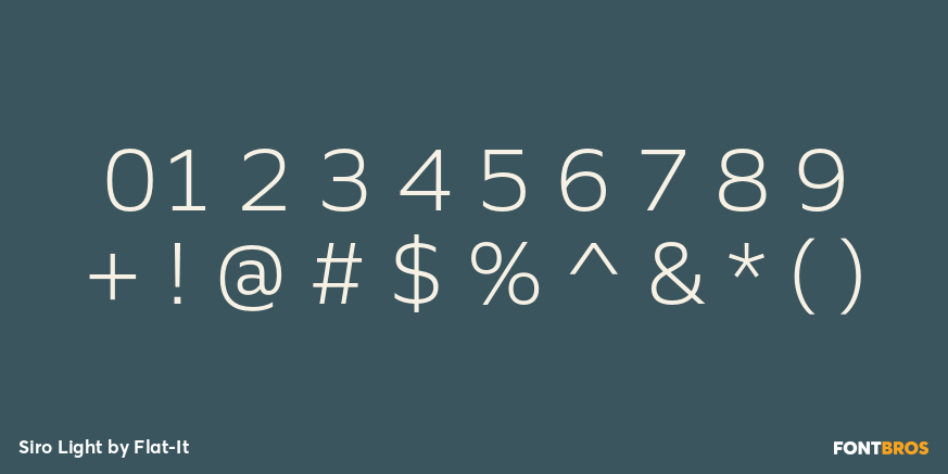 Siro Light Font Poster #1