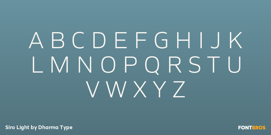 Siro Light Font Poster #2