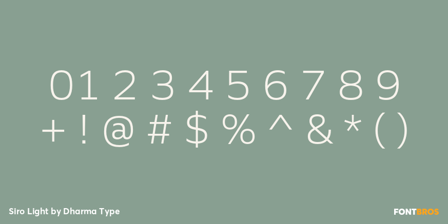 Siro Light Font Poster #4