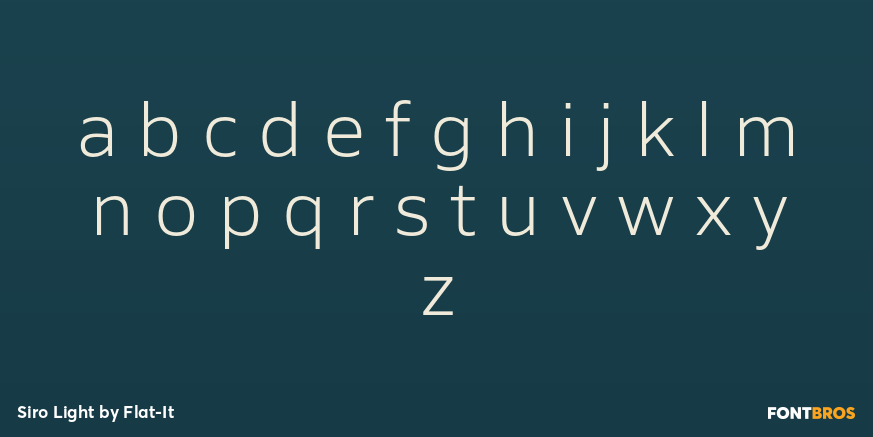 Siro Light Font Poster #1
