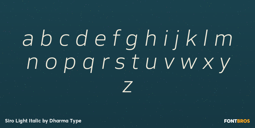 Siro Light Italic Font Poster #3