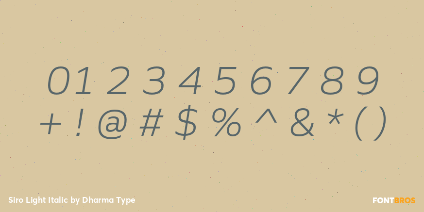 Siro Light Italic Font Poster #4