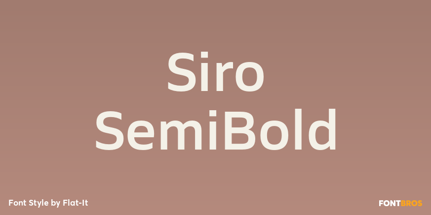 Siro SemiBold Font Poster #1