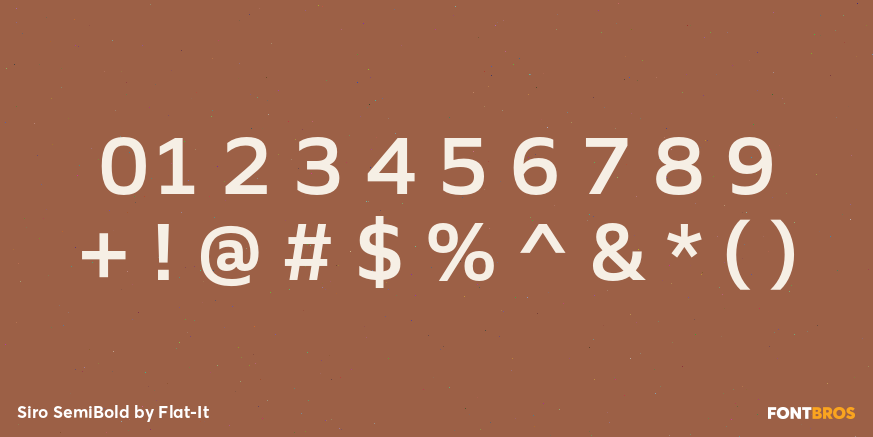 Siro SemiBold Font Poster #1