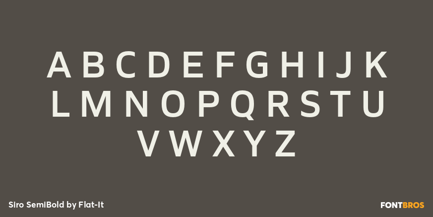Siro SemiBold Font Poster #1
