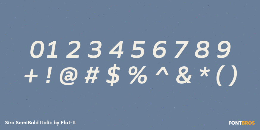 Siro SemiBold Italic Font Poster #1