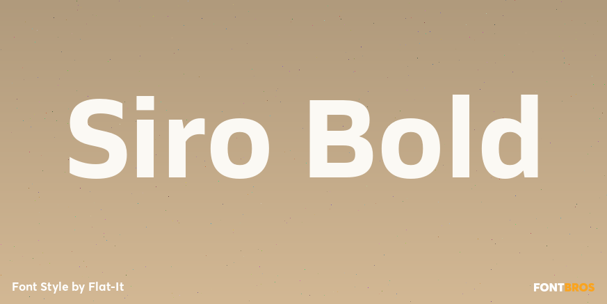 Siro Bold Font Poster #1