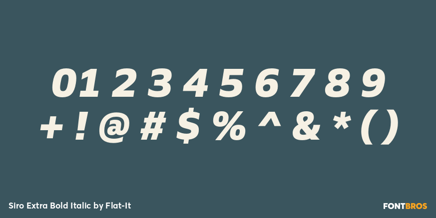Siro Extra Bold Italic Font Poster #1