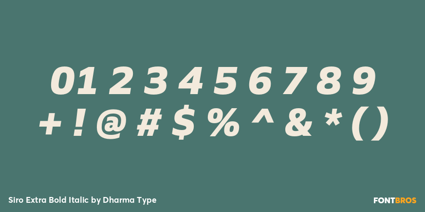 Siro Extra Bold Italic Font Poster #4