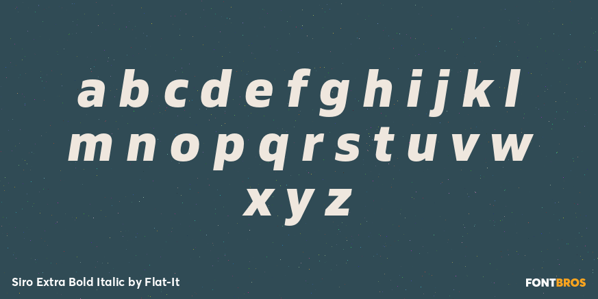 Siro Extra Bold Italic Font Poster #1