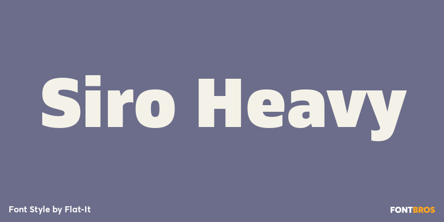 Siro Heavy Font Poster #1