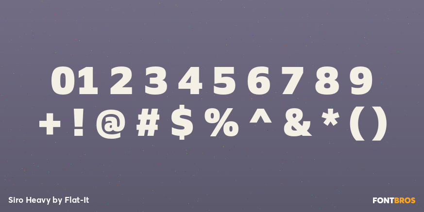 Siro Heavy Font Poster #1