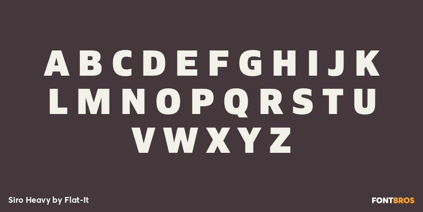 Siro Heavy Font Poster #1