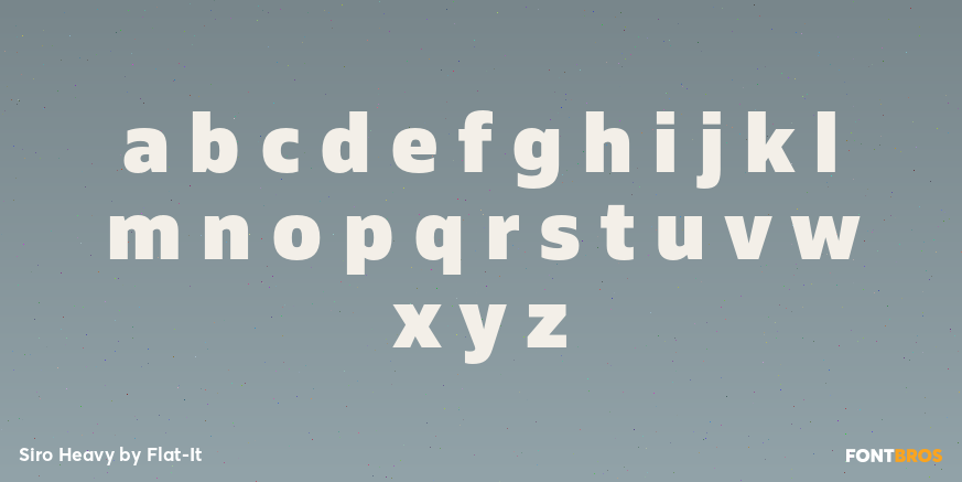 Siro Heavy Font Poster #1