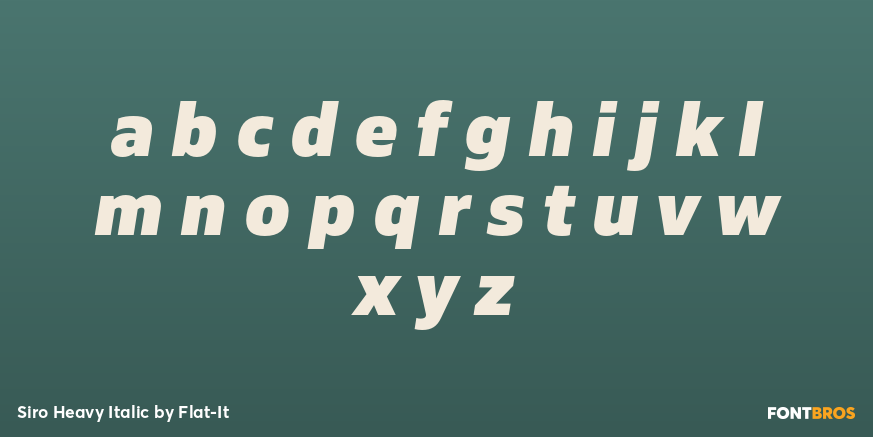 Siro Heavy Italic Font Poster #3