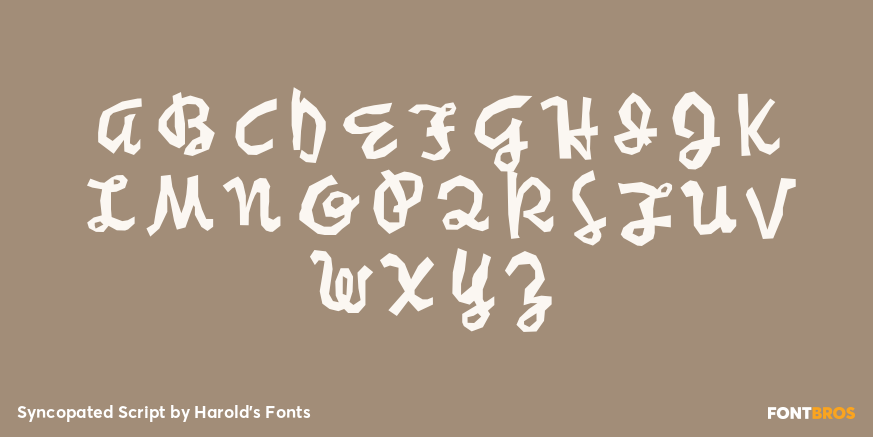 Syncopated Script Font Poster #2