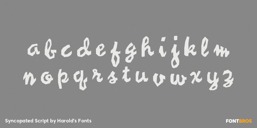 Syncopated Script Font Poster #3