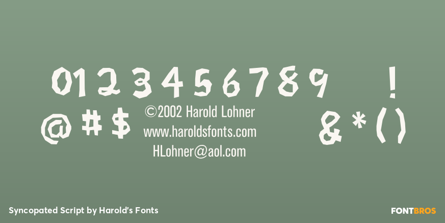 Syncopated Script Font Poster #4