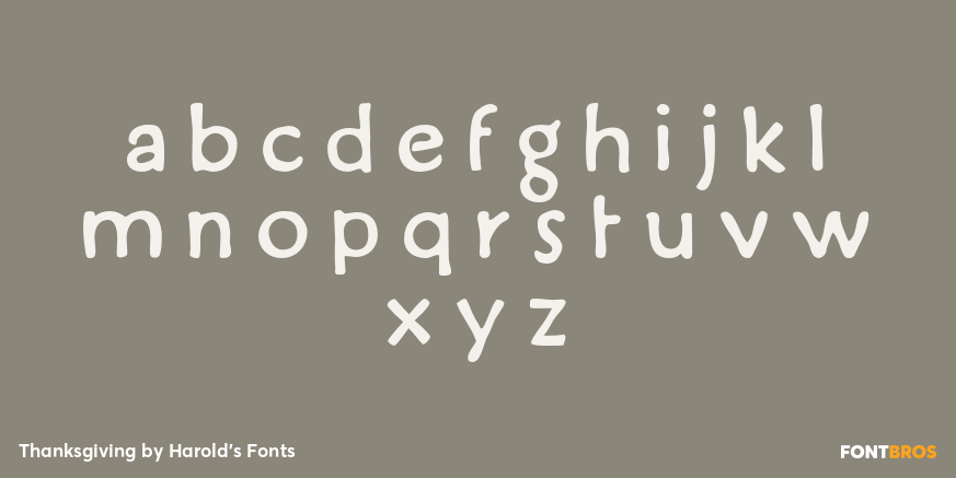 Thanksgiving Font Poster #1