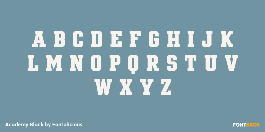 Academy Black Font Poster #1