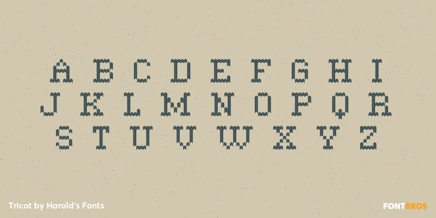 Tricot Font Poster #2