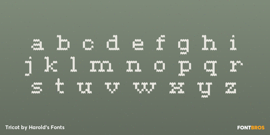 Tricot Font Poster #3