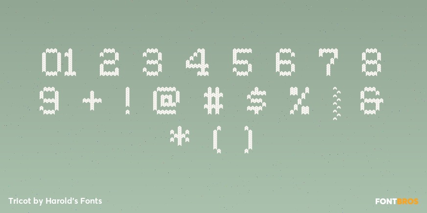 Tricot Font Poster #4