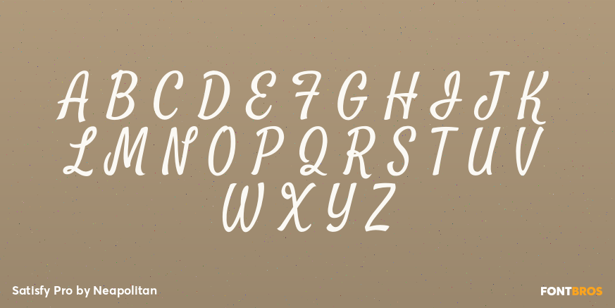 Satisfy Pro Font Poster #2