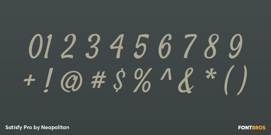 Satisfy Pro Font Poster #4