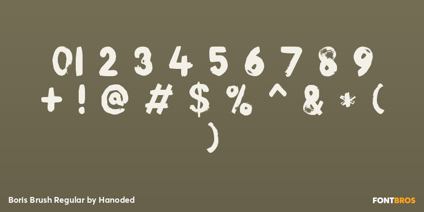 Boris Brush Regular Font Poster #4