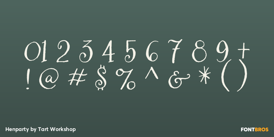 Henparty Font Poster #4