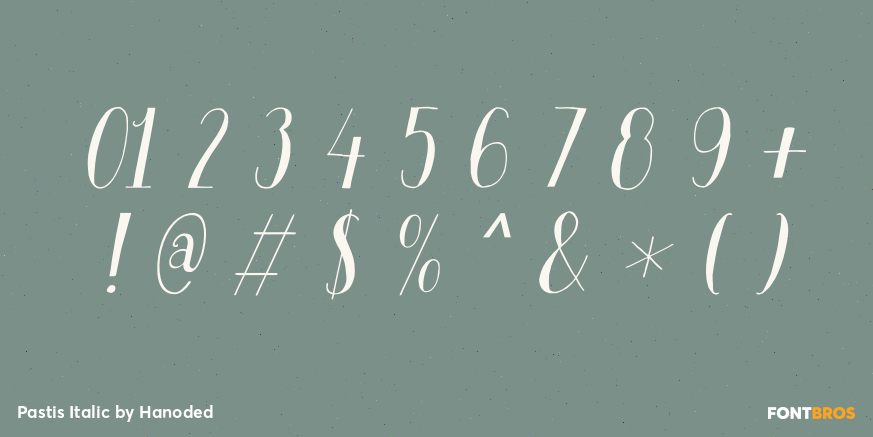 Pastis Italic Font Poster #4