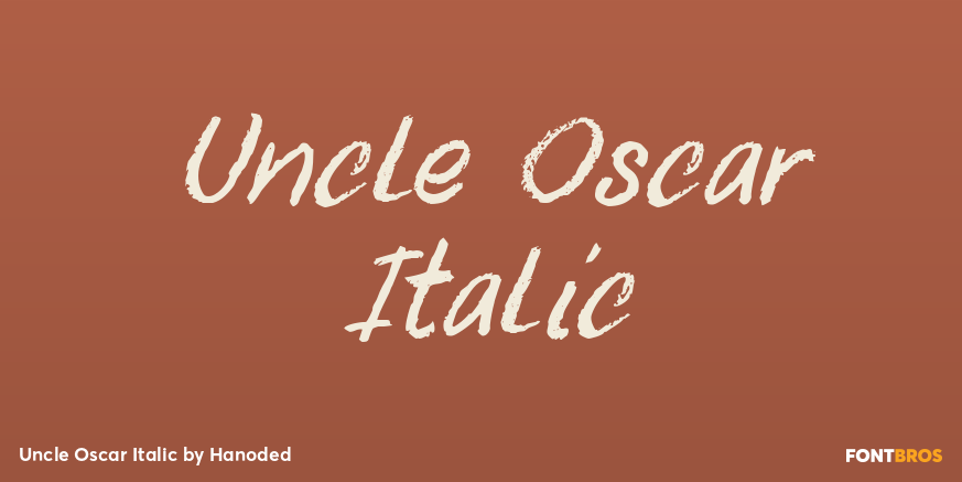 Uncle Oscar Italic Font Poster #1