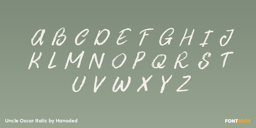 Uncle Oscar Italic Font Poster #2