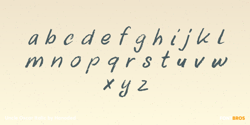 Uncle Oscar Italic Font Poster #3