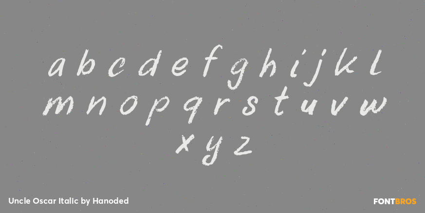 Uncle Oscar Italic Font Poster #3