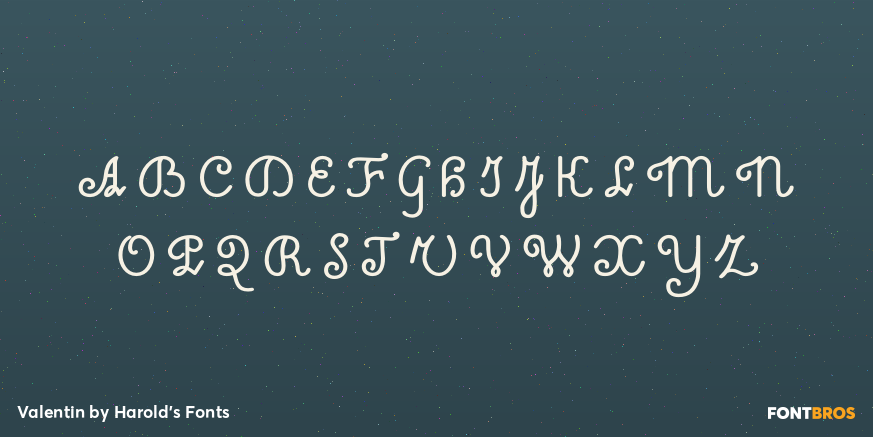 Valentin Font Poster #2