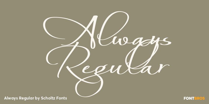 Always Regular Font Poster #1