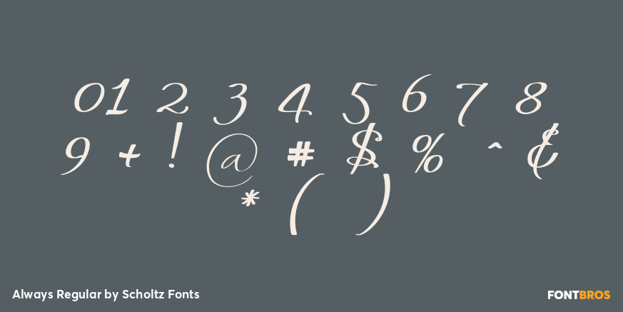 Always Regular Font Poster #4