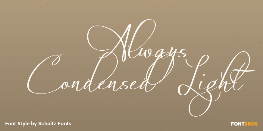 Always Condensed Light Font Poster #1