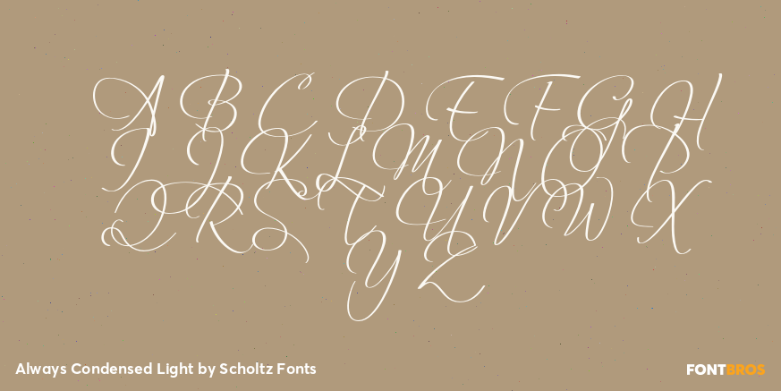 Always Condensed Light Font Poster #2