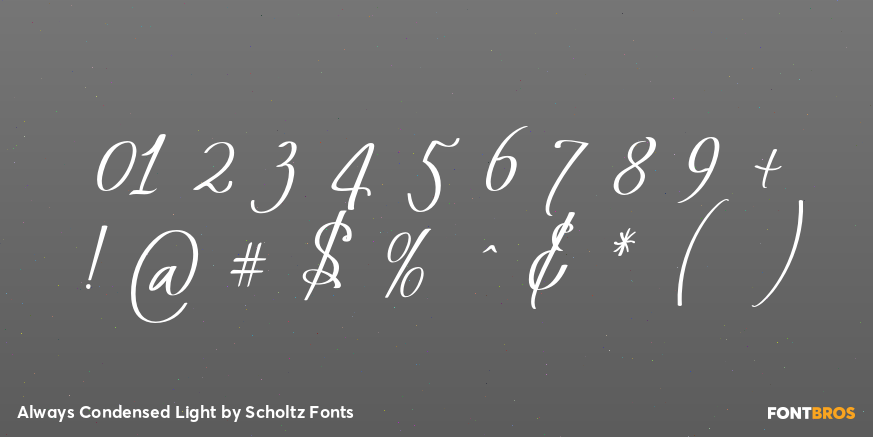 Always Condensed Light Font Poster #4