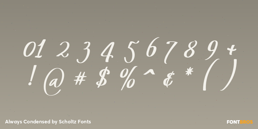 Always Condensed Font Poster #1