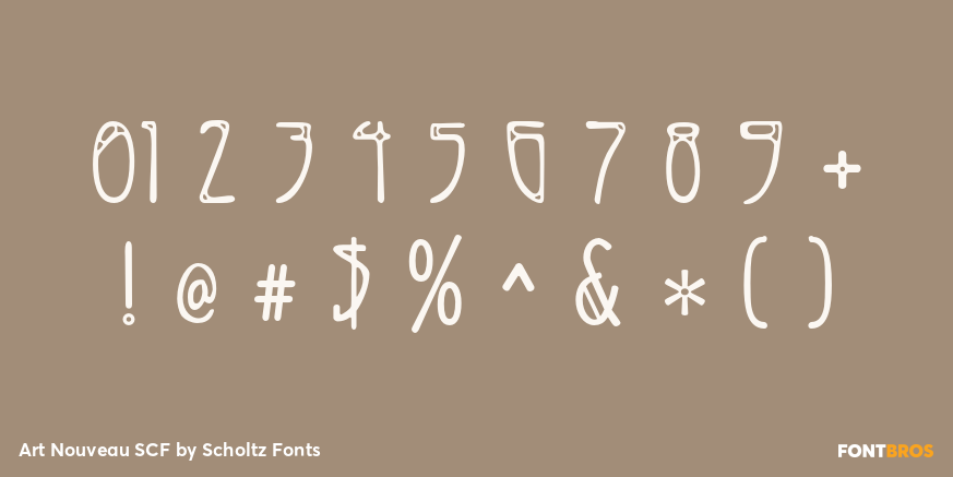 Art Nouveau SCF Font Poster #1