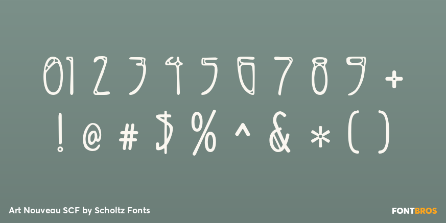 Art Nouveau SCF Font Poster #4