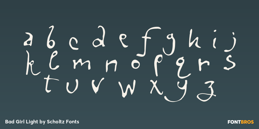 Bad Girl Light Font Poster #3