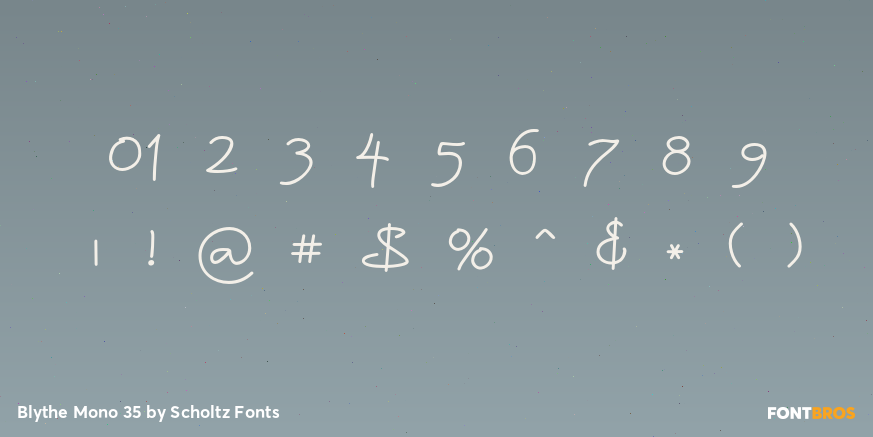 Blythe Mono 35 Font Poster #1