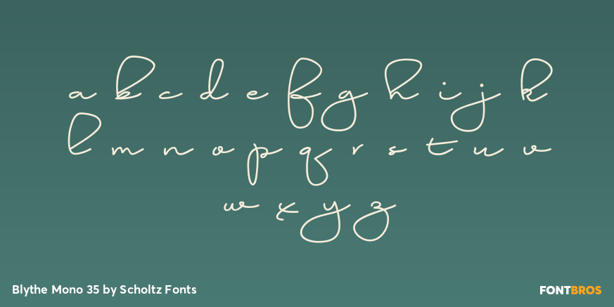 Blythe Mono 35 Font Poster #3