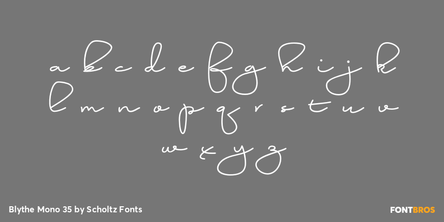 Blythe Mono 35 Font Poster #1