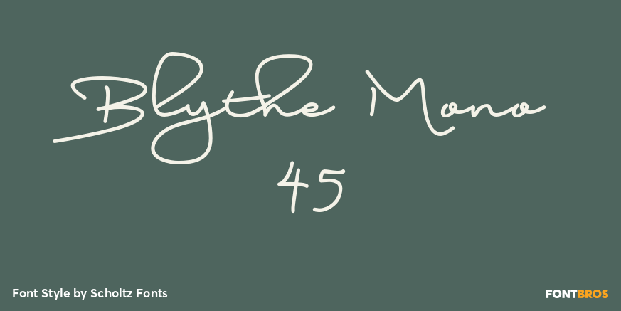 Blythe Mono 45 Font Poster #1